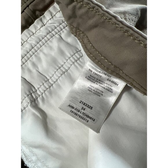 2 Pairs Lee & Unionbay Mens Cargo Shorts Size 34 Tan & Khaki - Picture 10 of 11